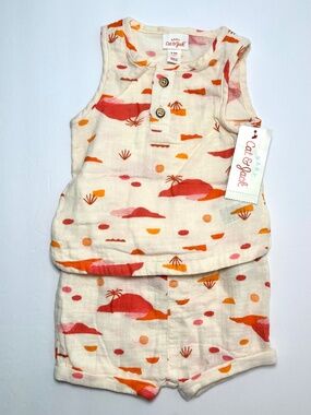 Cat & Jack Baby 2 Piece Set 6-9M NWT Tank Top Shorts Outfit